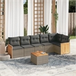 vidaXL Poly Rattan Small Sofa Set in Gray