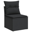 vidaXL 7 Piece Steel Sofa Set in Black