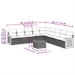 vidaXL Solid Acacia Wood Sofa Set in Black