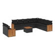 vidaXL 11 Piece Steel Sofa Set in Black