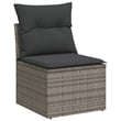 vidaXL 6 Piece Steel Medium Sofa Set in Gray