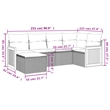 vidaXL 6 Piece Steel Medium Sofa Set in Gray
