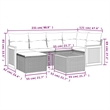 vidaXL 7 Piece Steel Sofa Set in Gray/Beige