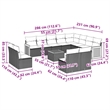 vidaXL Solid Acacia Wood Sofa Set in Beige