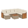 vidaXL Steel Large Sofa Set w/ Removable Covers in Beige