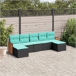 vidaXL 7 Piece Steel Patio Sofa Set in Black