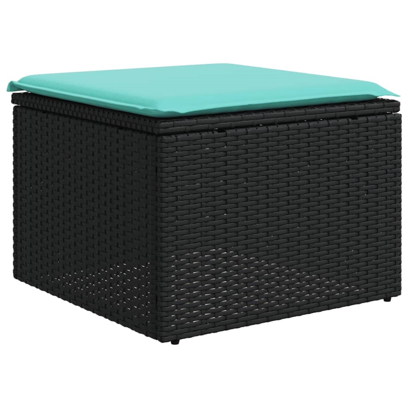 vidaXL 7 Piece Steel Patio Sofa Set in Black