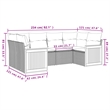 vidaXL 6 Piece Steel Sofa Set in Black