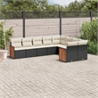 vidaXL 9 Piece Sofa Set in Black/White/Cream