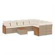 vidaXL 10 Piece Sofa Set in White/Cream/Beige