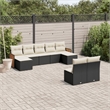 vidaXL 9 Piece Small Sofa Set in Black/White/Cream