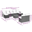 vidaXL 10 Piece Solid Acacia Wood Sofa Set in Beige