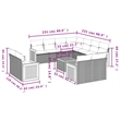 vidaXL 12 Piece Sofa Set in Black/White/Cream