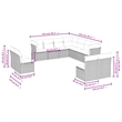 vidaXL 11 Piece Poly Rattan Large Sofa Set in Black