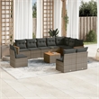 vidaXL 11 Piece Sofa Set in Dark Gray