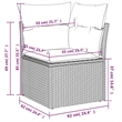 vidaXL 11 Piece Patio Sofa Set in Black/Blue