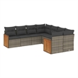 vidaXL 8 Piece Steel Large Sofa Set w/ Removable Covers in Gray