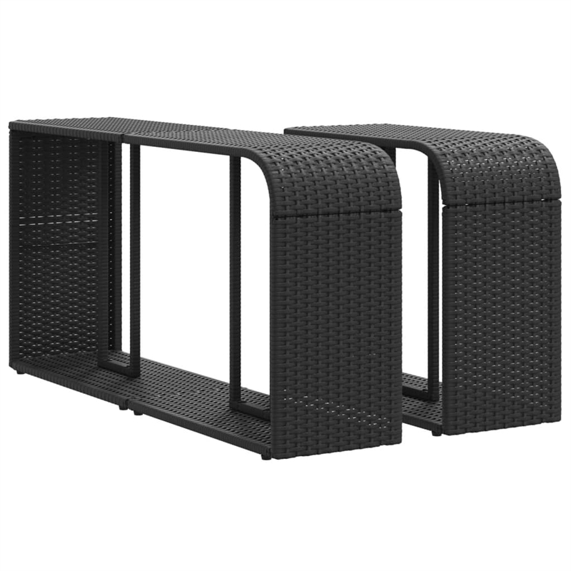 vidaXL 10 Piece Steel Sofa Set in Black
