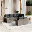 vidaXL 10 Piece Steel Sofa Set in Gray