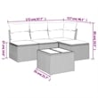 vidaXL 5 Piece Poly Rattan Sofa Set in Gray