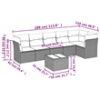 vidaXL 7 Piece Small Sofa Set in White/Cream/Beige