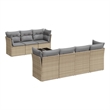 vidaXL 8 Piece Steel Sofa Set in Gray/Beige