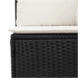 vidaXL Poly Rattan Large Sofa Set in Black/White/Cream