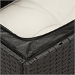 vidaXL 7 Piece Poly Rattan Sofa Set in Black/White/Cream