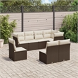 vidaXL 8 Piece Poly Rattan Patio Sofa Set