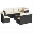 vidaXL 9 Piece Sofa Set in Black/White/Cream
