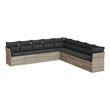 vidaXL Poly Rattan Sofa Set in Gray