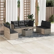 vidaXL Poly Rattan Sofa Set in Gray