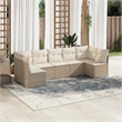 vidaXL 7 Piece Sofa Set in White/Cream/Beige