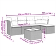 vidaXL 6 Piece Steel Sofa Set in Gray