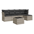 vidaXL 6 Piece Steel Sofa Set in Gray