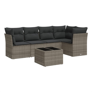 vidaXL Steel Small Sofa Set in Gray