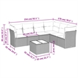 vidaXL 7 Piece Poly Rattan Sofa Set in Cream/Beige