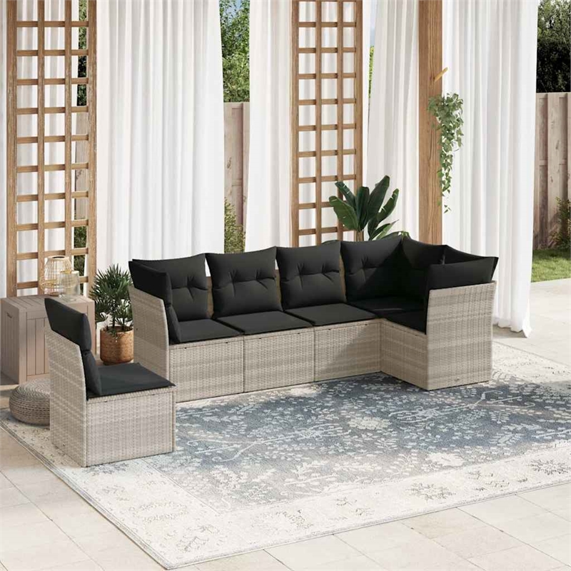 vidaXL Steel Sofa Set in Gray