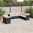 vidaXL 9 Piece Sofa Set in Black/White/Cream