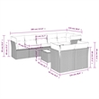 vidaXL 9 Piece Steel Sofa Set in White/Cream/Beige