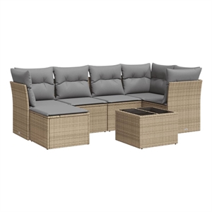 vidaXL Garden Sofa Set in Beige