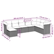 vidaXL 8 Piece Sofa Set in White/Brown/Cream