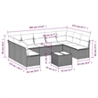 vidaXL 10 Piece Steel Sofa Set in Brown