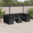 vidaXL 10 Piece Sofa Set in Black