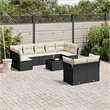 vidaXL 10 Piece Sofa Set in Black/White/Cream