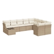 vidaXL 10 Piece Sofa Set in White/Cream/Beige