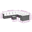 vidaXL 11 Piece Poly Rattan Sofa Set in Beige