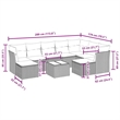 vidaXL 10 Piece Sofa Set in Black/White/Cream
