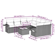 vidaXL 9 Piece Poly Rattan Small Sofa Set in Gray