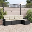 vidaXL 5 Piece Sofa Set in Black